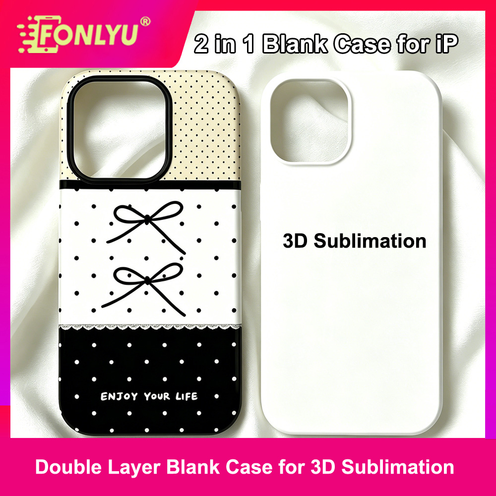 Phone Case Blank Print - FONLYU Coque de téléphone vierge 2-en-1