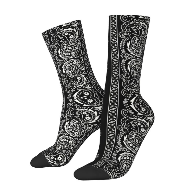 Bandana Blank White - Chaussettes extensibles noires et blanches à