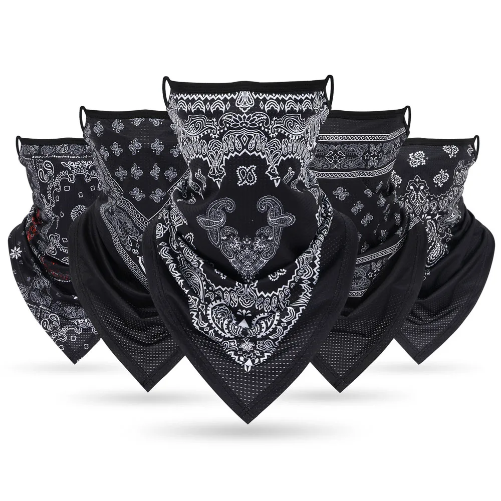 Bandana Blank White - Couvre-visage de moto respirant, bandana multifonctionnel,