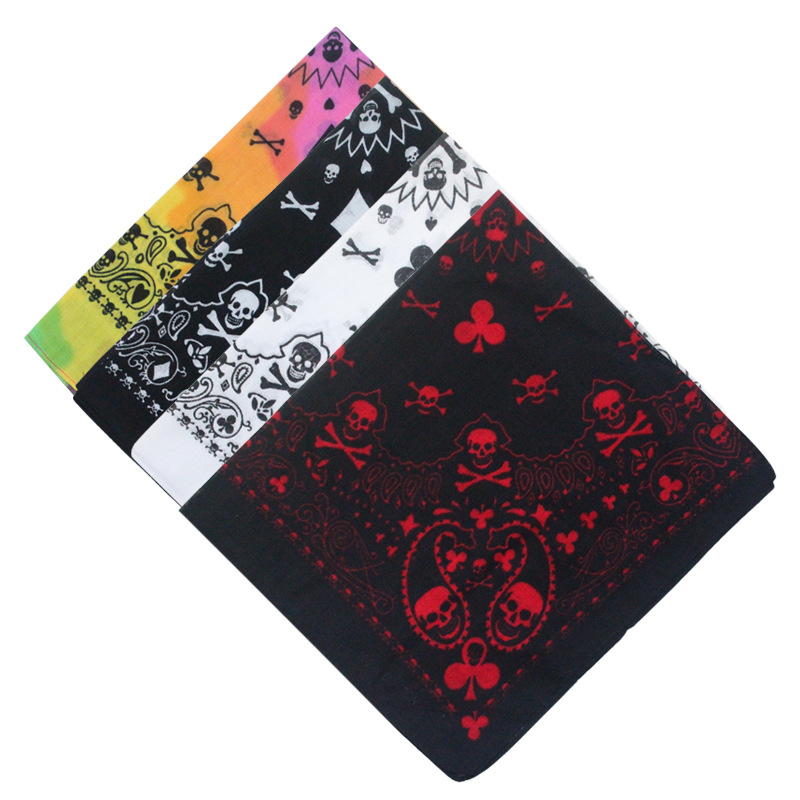 Bandana Blank White - 55 cm blanc noir rouge crâne