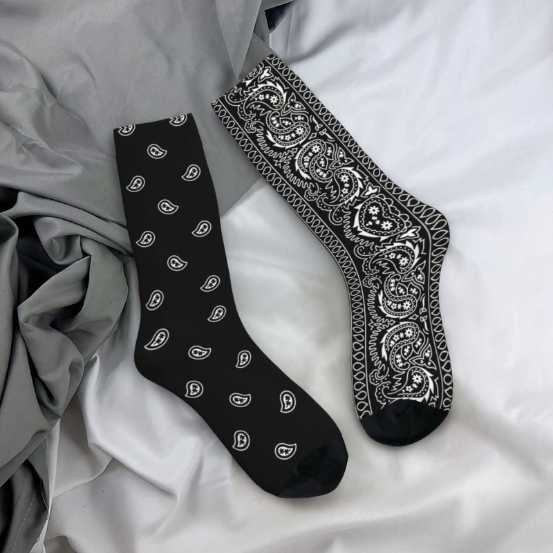 Chaussettes extensibles noires - Bandana Blank White avis et prix