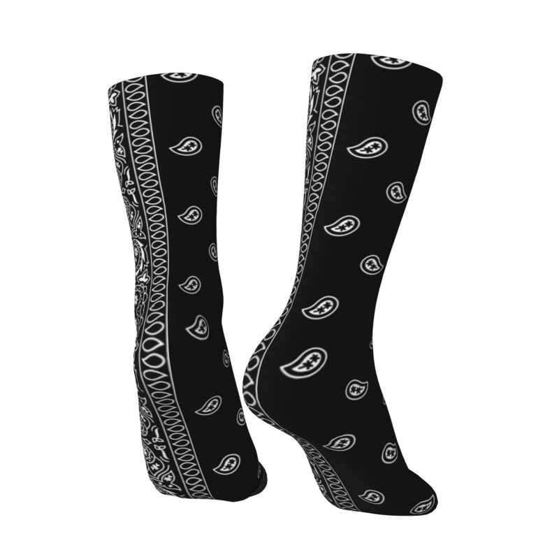 Chaussettes extensibles noires - Bandana Blank White avis et prix
