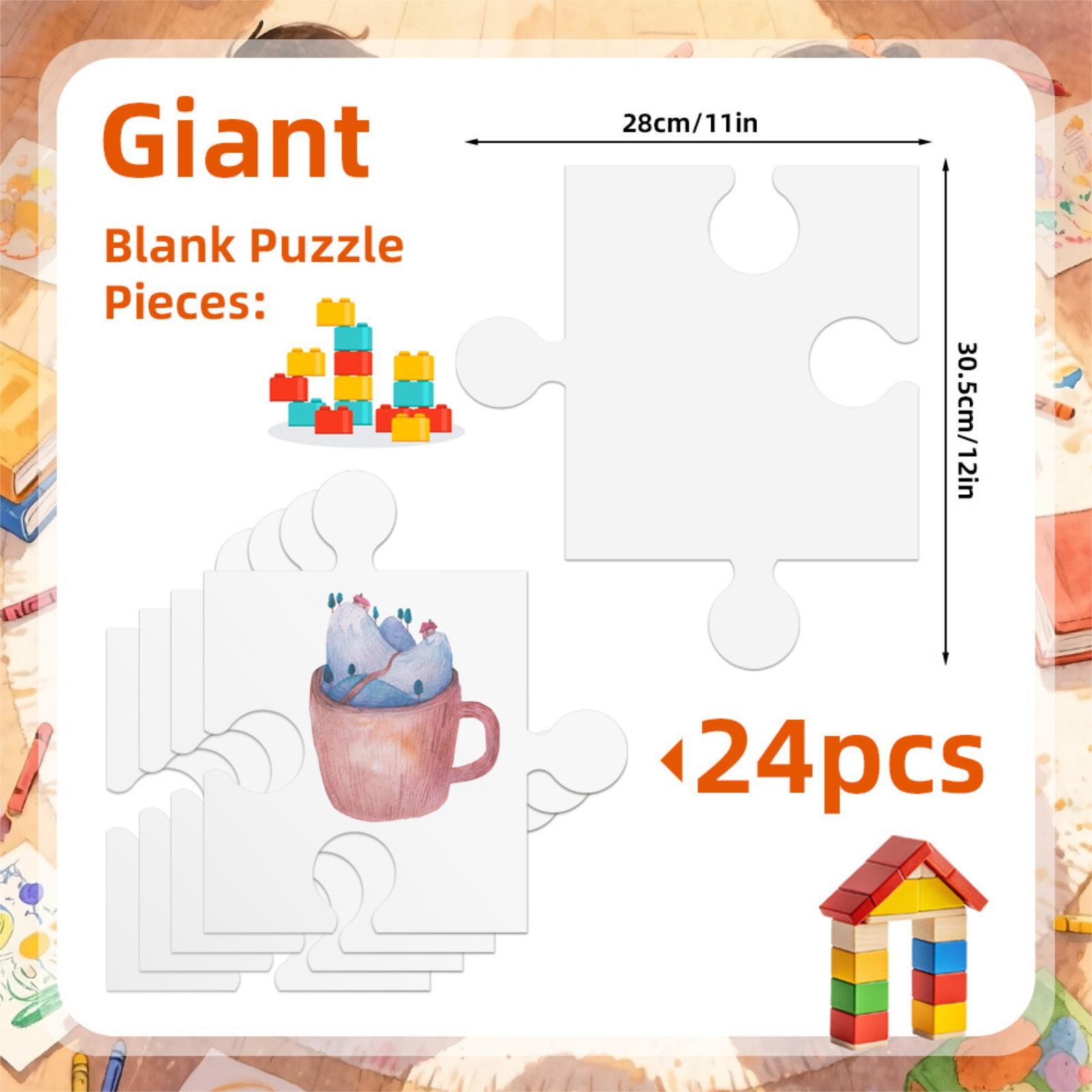 24x puzzles vierges en carton  - Puzzle Blank White avis et prix