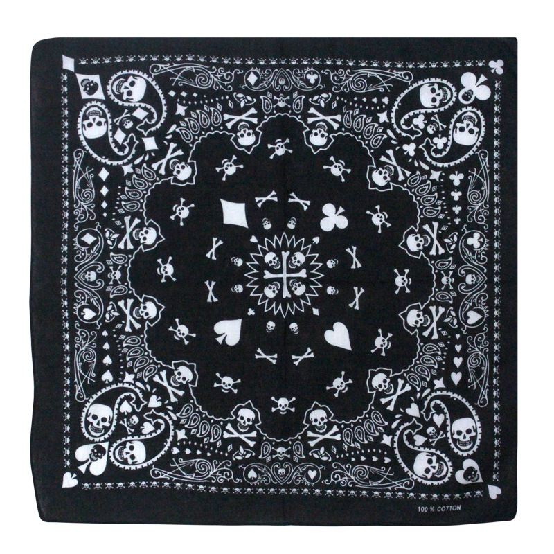 55 cm blanc noir rouge crâne P - Bandana Blank White avis et prix
